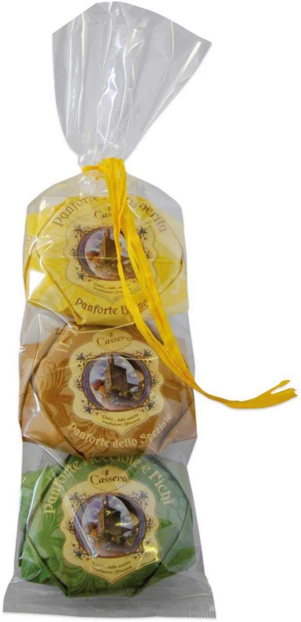 Mini Panforte Trio- Classic, Fig & Hazelnut, Margherita (100g/3.4oz each)