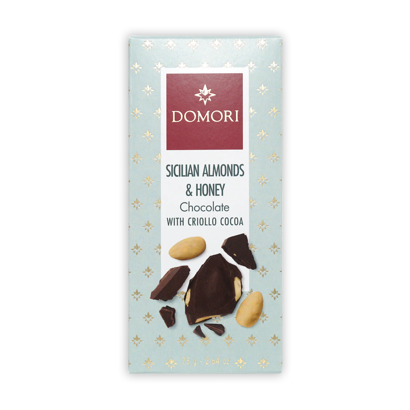 Domori Almonds and Honey Milk Chocolate Bar