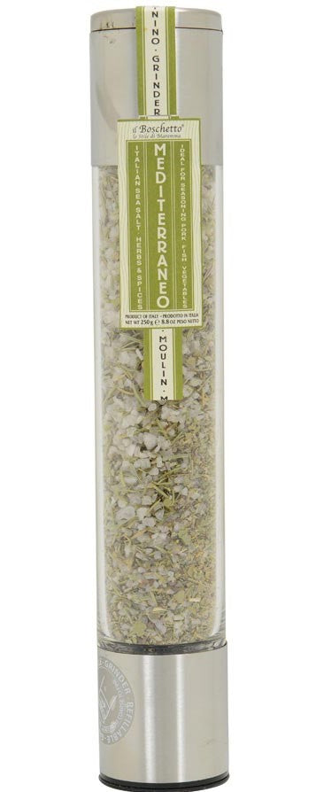 Il Boschetto Mediterranean Spices & Sea Salt in refillable Grinder (8.8 oz)