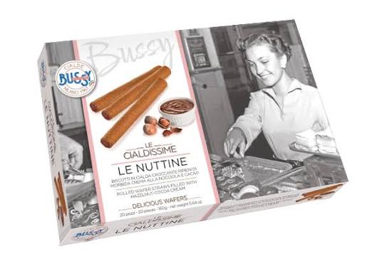 "Bussy" Hazelnut-Cocoa Cream filled Round Wafers