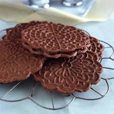 Chocolate Peppermint Pizzelle Waffle Cookie