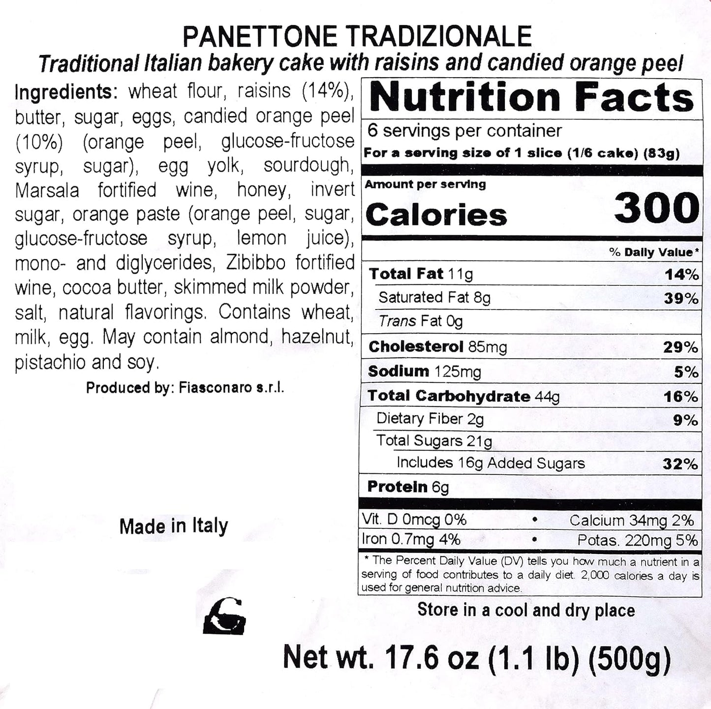 Panettone Tradizionale (500gr)