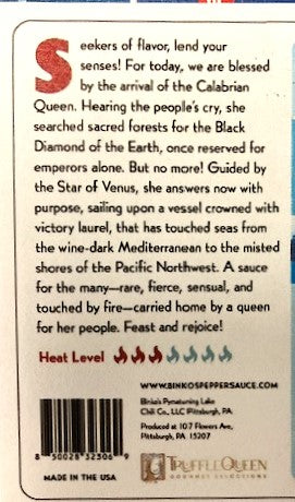 NEW! Calabrian Queen Truffled Hot Sauce - 5oz